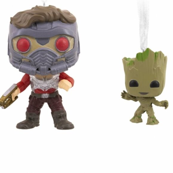 Hallmark Marvel Starlord and Groot Funko POP Ornaments Set of 2 NWT - Picture 4 of 6